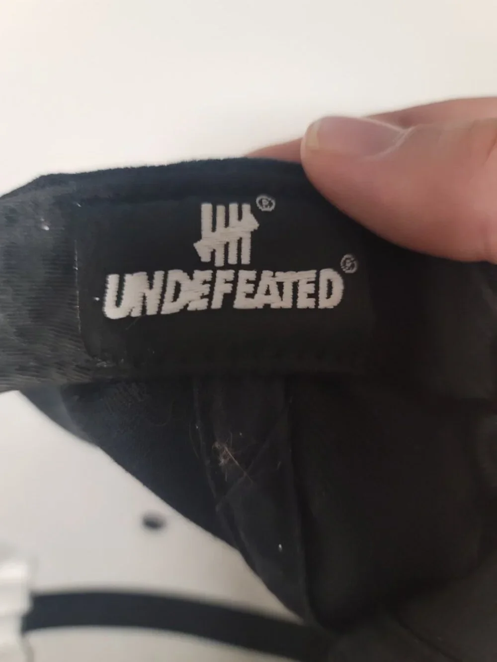 Undefeated Black White Embroidered Logo Snapback OSFA